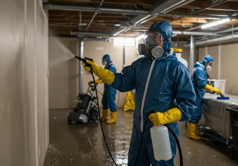 Basement Sanitization and Antimicrobial Treatment process in Moapa Town, NV