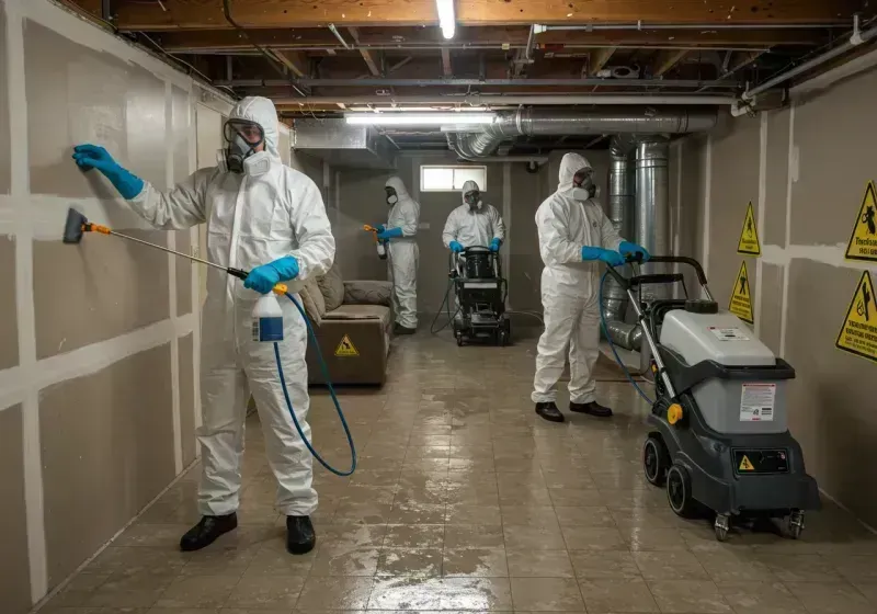 Basement Moisture Removal and Structural Drying process in Moapa Town, NV